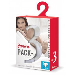 Pack bragas 3-Maxi Esencial, Janira 1031183, cintura alta